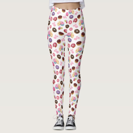 Leggings Donuts et Coeurs colorés et savoureux (Devant)