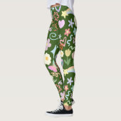 Leggings Doodé motif teinte pastel D Vert BG (Gauche)