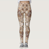 Leggings Doodle Art Abstrait (Devant)