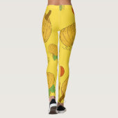 Leggings Doodle citrouille : Main Tirée sans couture (Dos)
