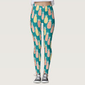 Leggings Doodle d'ananas Motif 2 (Devant)