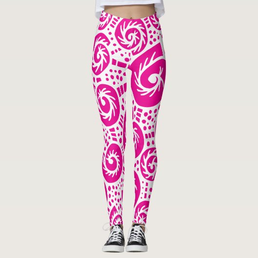 Leggings Doodle de coquille d'escargot 47 (Devant)