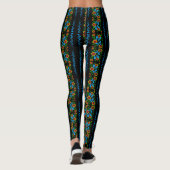Leggings Doodle de fleurs (Dos)