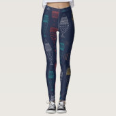 Leggings Doodle de poisson (Devant)