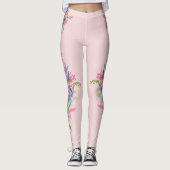 Leggings Doodle de printemps botanique Floral (Devant)