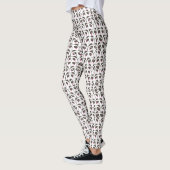 Leggings Doodle d'ours panda drôle (Gauche)