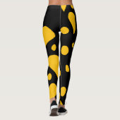 Leggings Doodle forme hardi jaune noir (Dos)