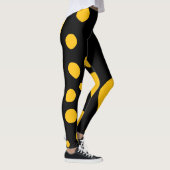 Leggings Doodle forme hardi jaune noir (Droite)