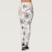Leggings Doodles cosmiques : Étoiles et comètes (Dos)