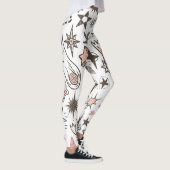 Leggings Doodles cosmiques : Étoiles et comètes (Droite)
