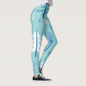 Leggings Doodles de forêt : Motif créatif sans couture (Droite)