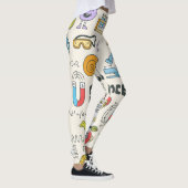 Leggings Doodles de science : Ensemble d'écoles à main. (Droite)
