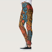 Leggings Doodles floraux foncés (Gauche)