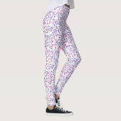 Leggings Doodles floraux rose et violet (Droite)