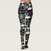 LEGGINGS DOODLES HALLOWEEN NOIR ET BLANC (Dos)
