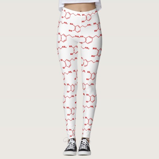 Leggings Dopamine formule chimique moléculaire (Devant)