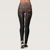 Leggings Dory Rose Noire Gold Sparkly Glitter Fringe (Dos)
