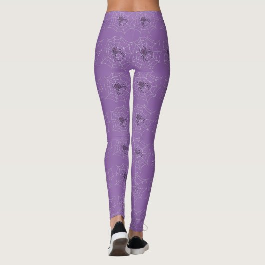 Leggings Dot Art Black Widow Spider en Web (Dos)