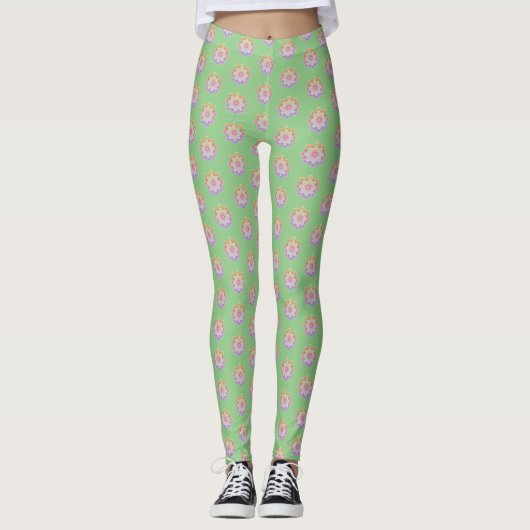 Leggings Dot coloré Mandala (Devant)