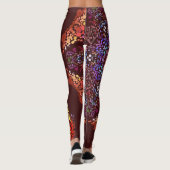 Leggings Dot Mandala Bleu orange et violet (Dos)