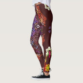 Leggings Dot Mandala Bleu orange et violet (Gauche)