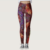 Leggings Dot Mandala Bleu orange et violet (Devant)