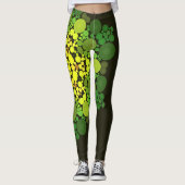 Leggings Dot Mandala Fleur Jaune et Vert (Devant)