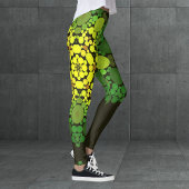 Leggings Dot Mandala Fleur Jaune et Vert