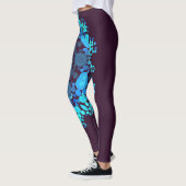 Leggings Dot Mandala Flower bleu et violet (Gauche)