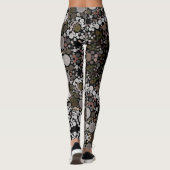 Leggings Dot Mandala Flower Brown et blanc (Dos)