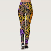 Leggings Dot Mandala Flower Jaune et violet (Dos)