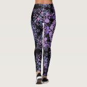 Leggings Dot Mandala Flower rose et violet (Dos)