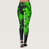 Leggings Dot Mandala Flower vert et noir (Dos)