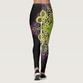 Leggings Dot Mandala Flower vert Jaune et violet (Dos)