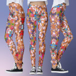 Leggings Dot Mandala Orange Bleu rose et blanc<br><div class="desc">Ce mandala super,  orangé,  bleu,  rose et blanc,  s'inspire des mandalas à points de peinture. Motifs géométriques trippy pour l'hippie moderne !</div>