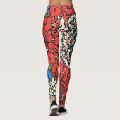 Leggings Dot Mandala Rouge Blanc Bleu et Vert (Dos)