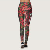Leggings Dot Mandala Rouge Vert et Blanc (Dos)