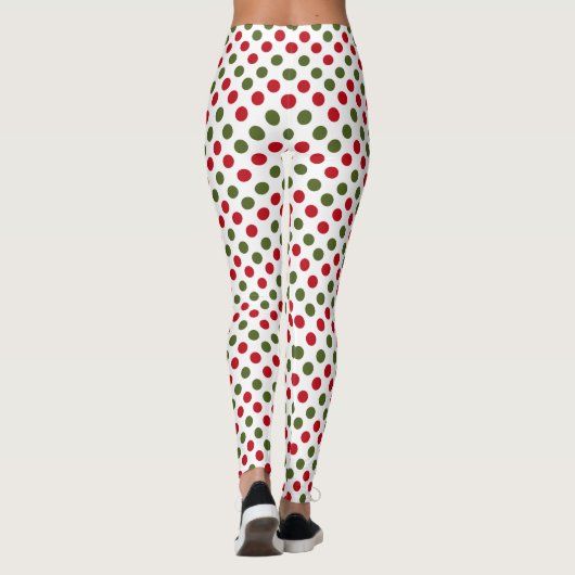Leggings Dot Me Rouge Et Vert (Dos)