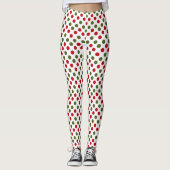 Leggings Dot Me Rouge Et Vert (Devant)