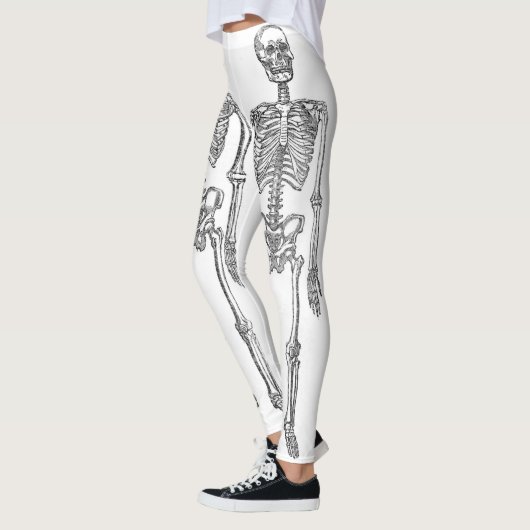 Leggings Double Skeleton humain noir (Gauche)