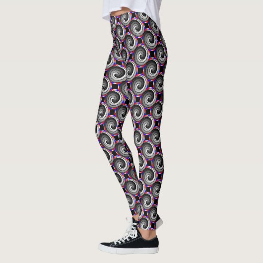 Leggings Double Yin Yang Spiral par Kenneth Yoncich (Gauche)