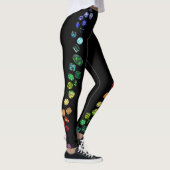 Leggings Doubles guêtres de pierre gemme de rangée (Droite)