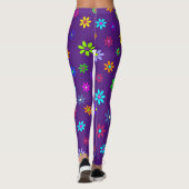 Leggings Douche à fleurs - motif de couleur 1 (Dos)