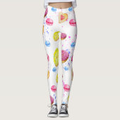 Leggings Doux beignets avec motif vitré coloré (Devant)