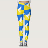 Leggings Dove de Paix - drapeau ukrainien - Paix pour l'Ukr (Devant)