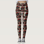Leggings Doxie noire et bronze (Devant)