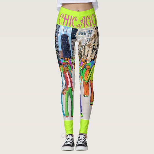 Leggings Doxie Town Chicago (Devant)
