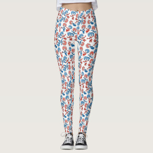 Leggings Dr Seuss   Chose Une Chose Deux Motifs du drapeau 
