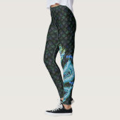 Leggings Dragon bleu de guêtres de bateau de dragon grand (Gauche)