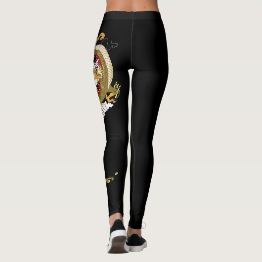 Leggings Dragon chinois et phoenix (Dos)